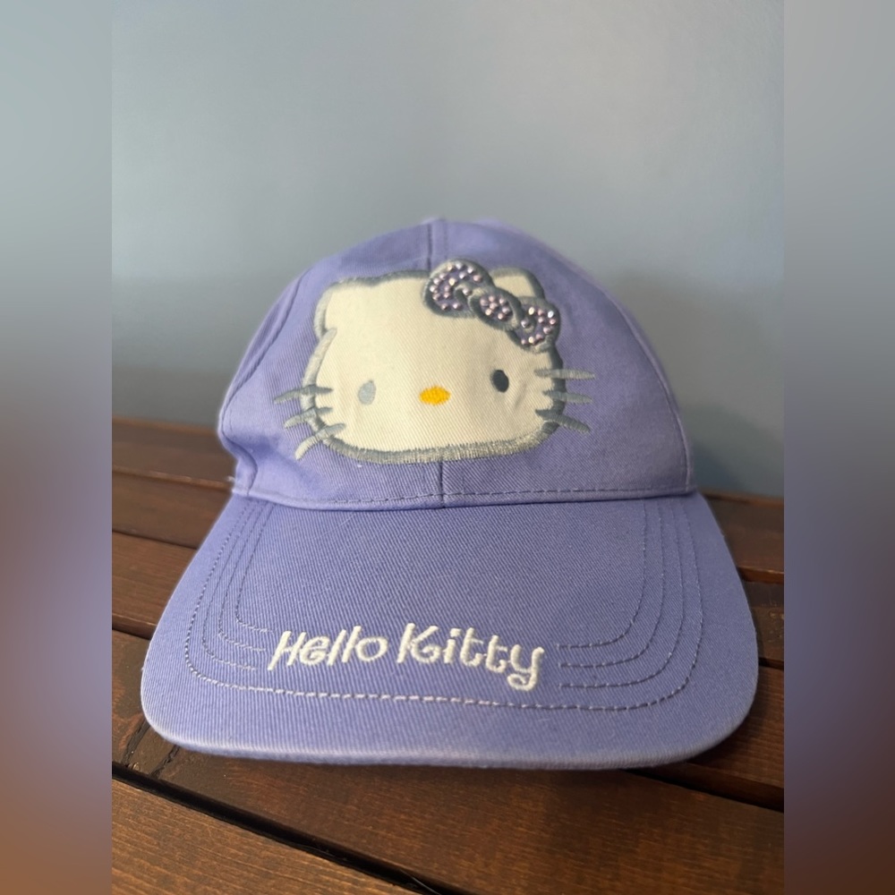 Hello Kitty Cartoon Embroidered Baseball Cap 2005 Sanrio Girls Hat